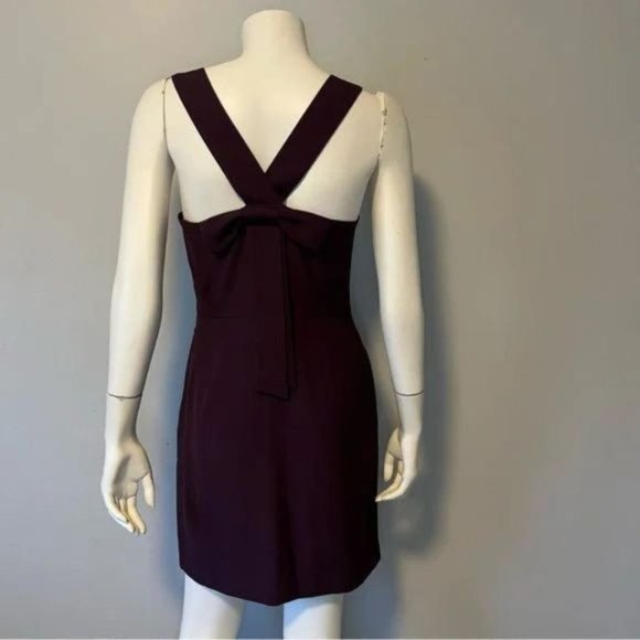 Banana Republic Plump Purple dress with bow on back Size 4 US - Picture 3 of 8